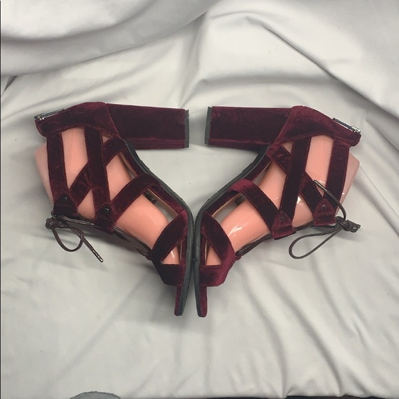 CIRCUS by SAM EDELMAN  Emilia Malbec Velvet Heels - Picture 4 of 10